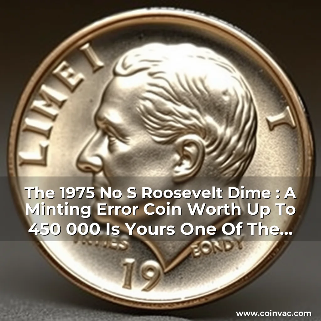 Read more about the article The 1975 No  S Roosevelt Dime : A Minting Error Coin Worth Up To 450  000  Is Yours One Of The Rarest