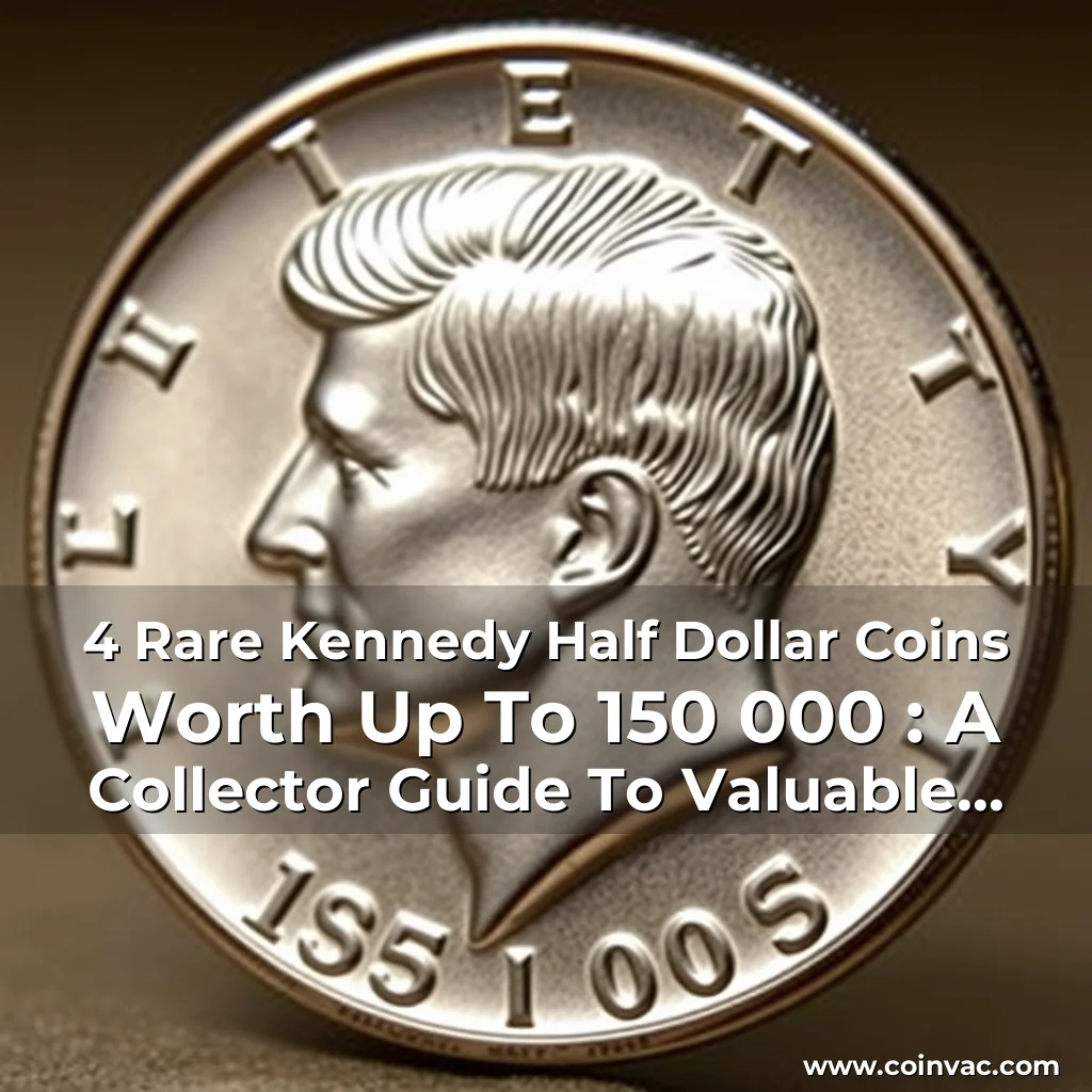 Read more about the article 4 Rare Kennedy Half  Dollar Coins Worth Up To 150  000 : A Collector Guide To Valuable Treasures